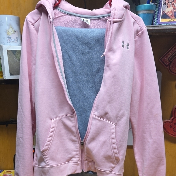 Under Armour Pants - Under Armour Pink and Gray Zip-Up Jacket
